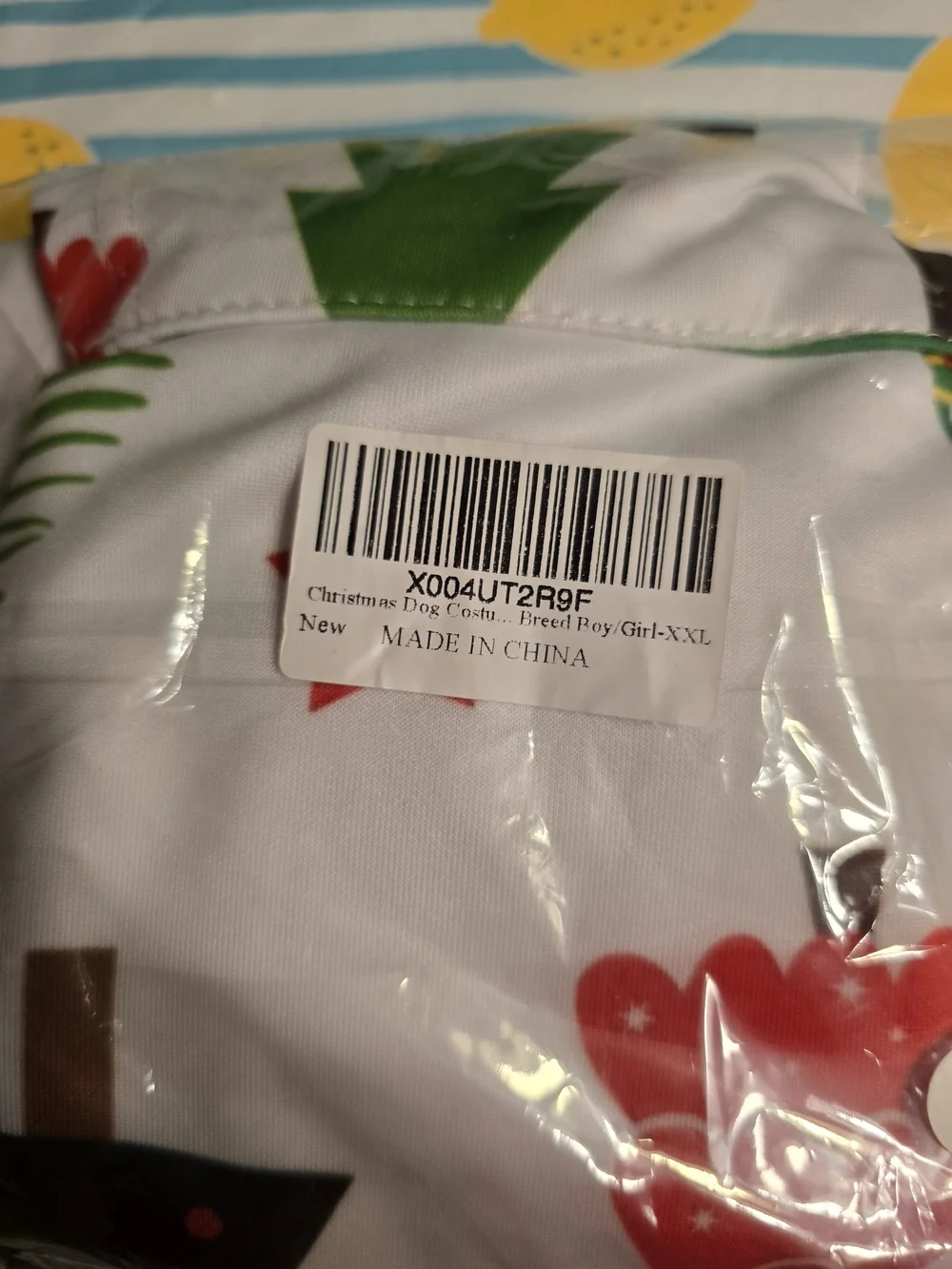 Amazon White & Green Holiday Dog Hoodie with Tree Print